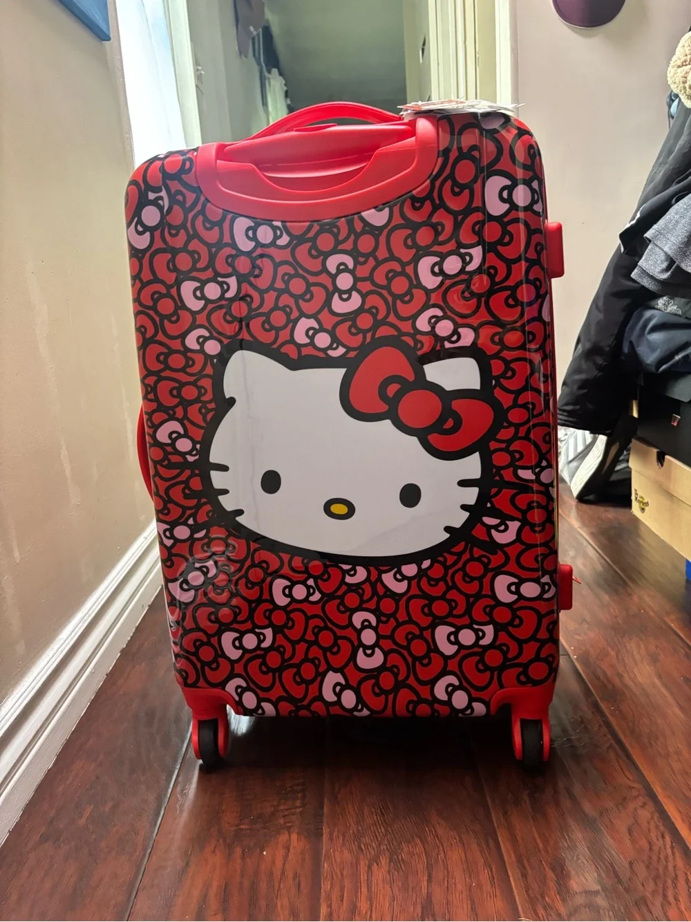 brand new hello kitty 24in checked bag luggage
